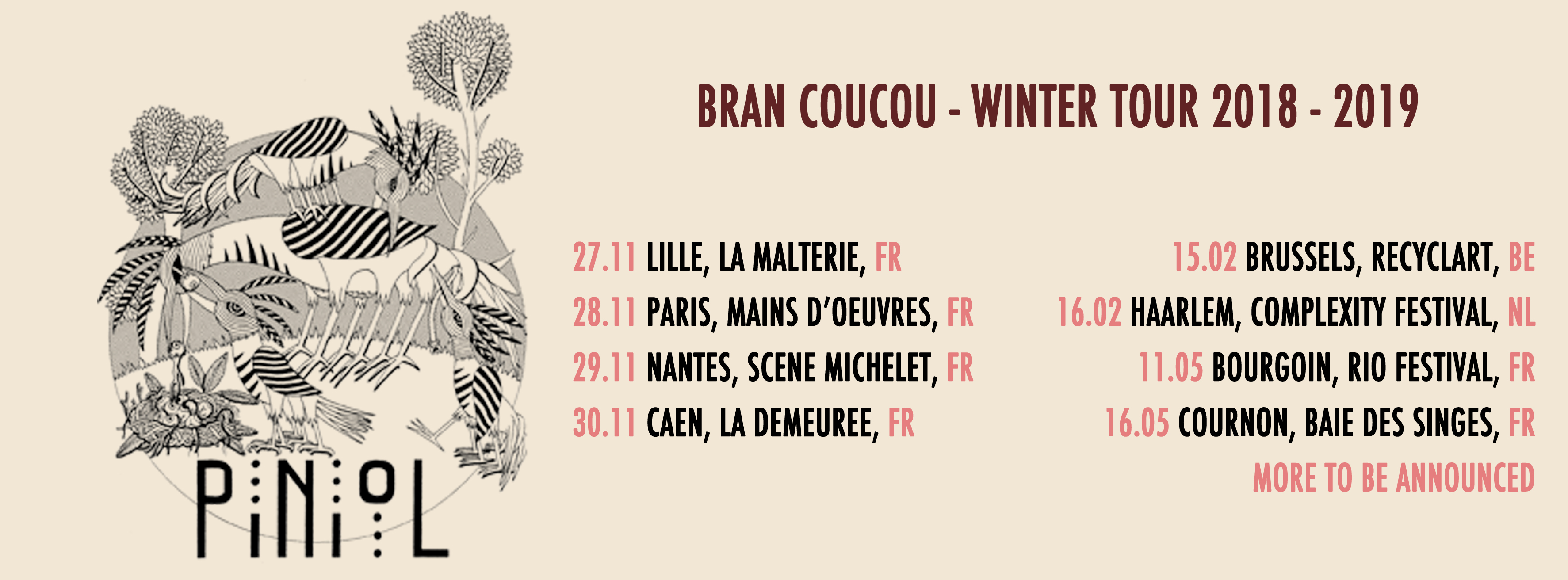 PinioL winter tour - artwork by Willy ténia and Dur et Doux